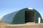 34'Wx60'Lx17'4"H enclosed hoop barn